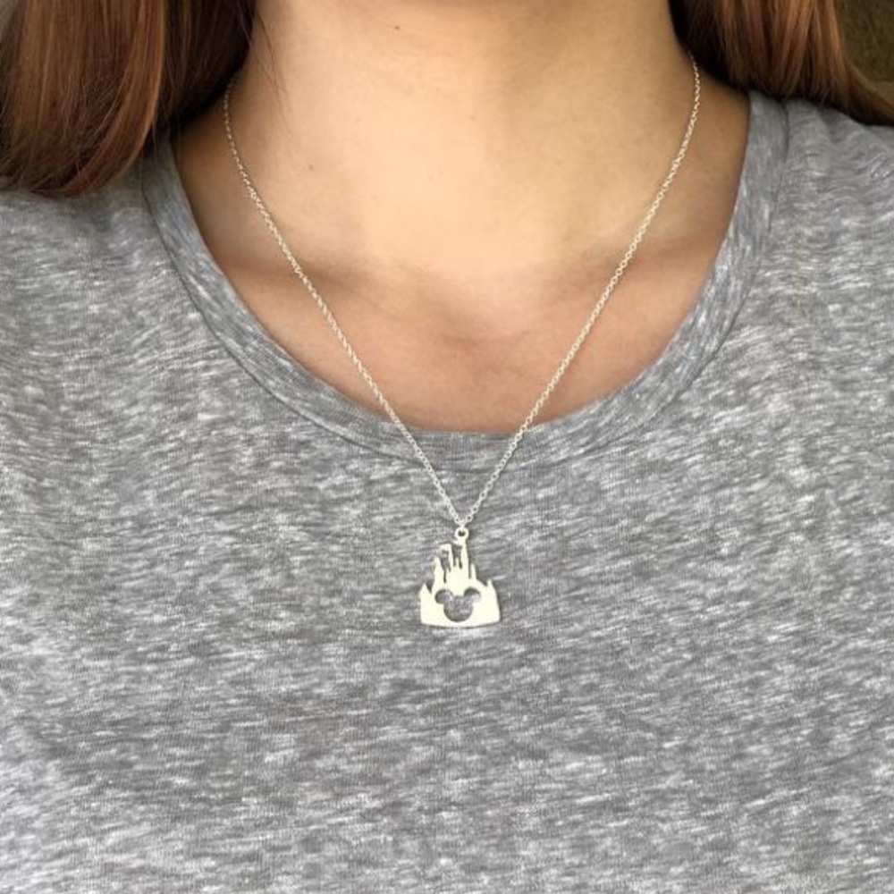 GOLD DISNEY CASTLE ♡ Mickey Necklace - Picture 2 of 4